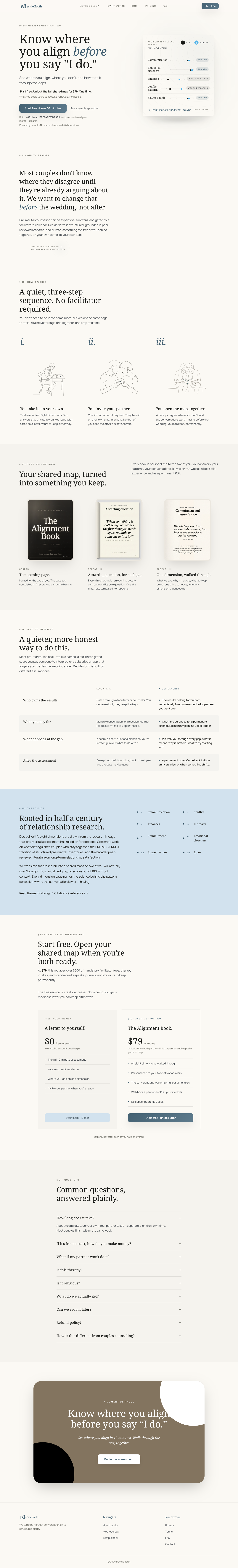 The first version of the DecideNorth site, before the rebuild