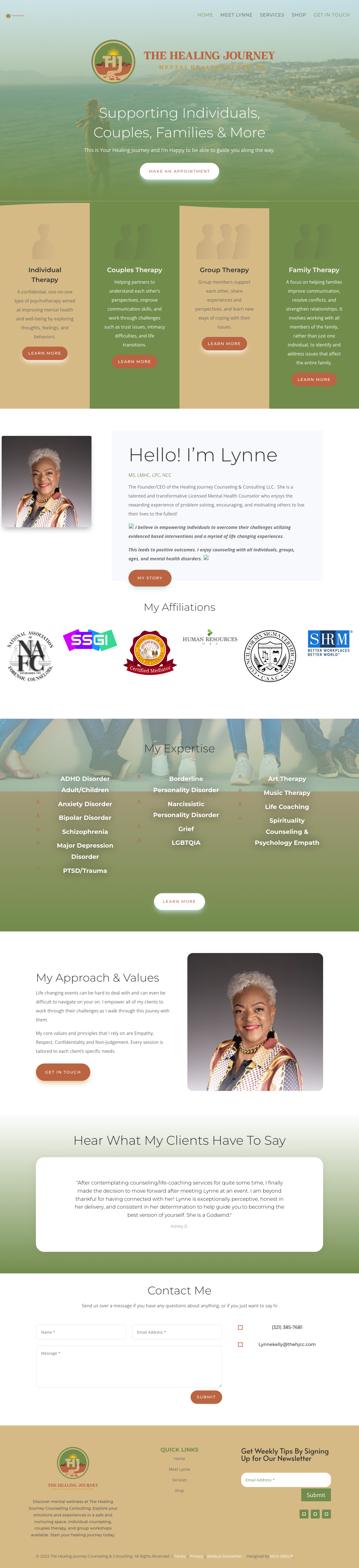 The previous WordPress version of The Healing Journey site